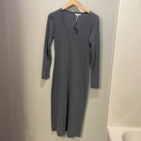 Nwt James Perse woman’s long sleeve gray dress - Picture 1 of 13